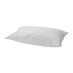 TÅGVECKLARE - Sarung bantal, putih/abu-abu tua, 50x80 cm