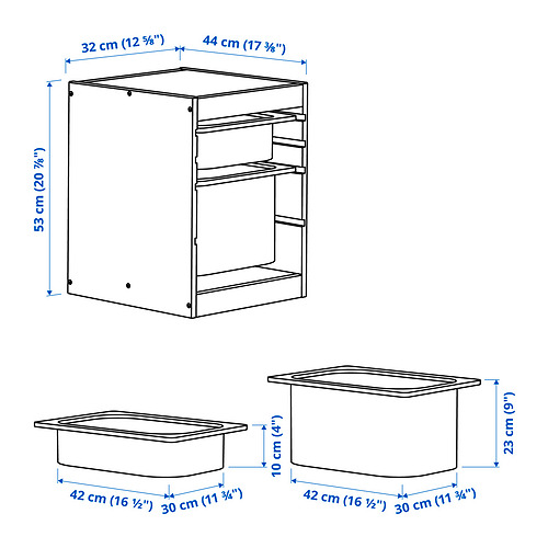 TROFAST Measurement Illustration