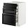 METOD/MAXIMERA - kab dasar+perm meja tarik/3 laci, putih/Lerhyttan diwarnai hitam, 60x60x80 cm | IKEA Indonesia - PE832559_S1