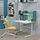 DAGNAR/BERGLÄRKA - children's desk and chair, turquoise/yellow, 100x70 cm | IKEA Indonesia - PE874545_S1