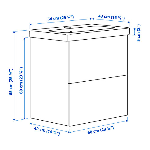 TVÄLLEN/ENHET Measurement Illustration