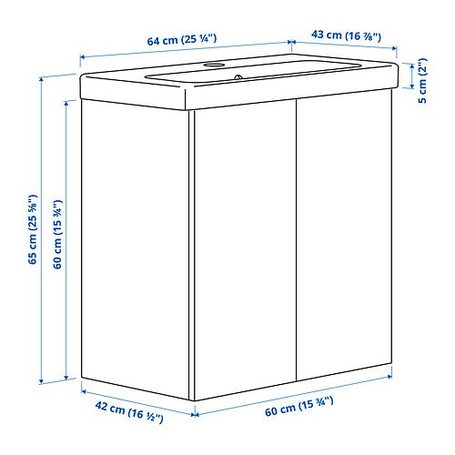 TVÄLLEN/ENHET Measurement Illustration
