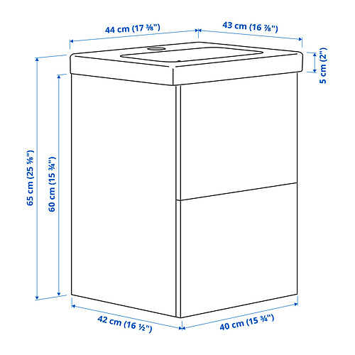 TVÄLLEN/ENHET Measurement Illustration