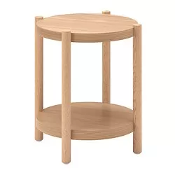LISTERBY - Meja samping, veneer kayu oak, 50 cm