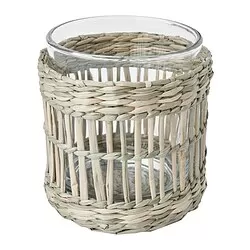 SLIPPRIG - Tealight holder, handmade sedge