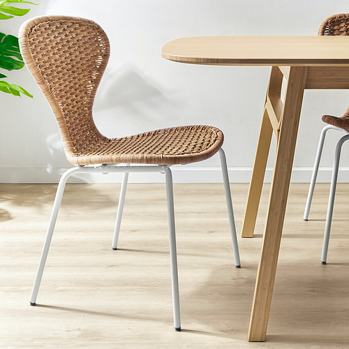 ÄLVSTA chair, handmade rattan/Sefast white | IKEA Indonesia