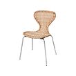 ÄLVSTA - Chair, handmade rattan/Sefast chrome-plated