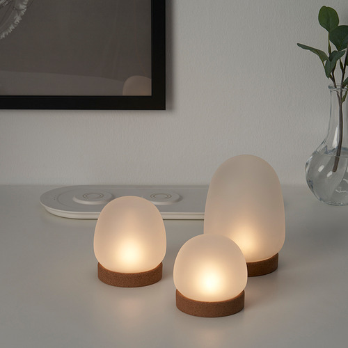 PRAKTSPIREA lampu dekorasi LED, set isi 4