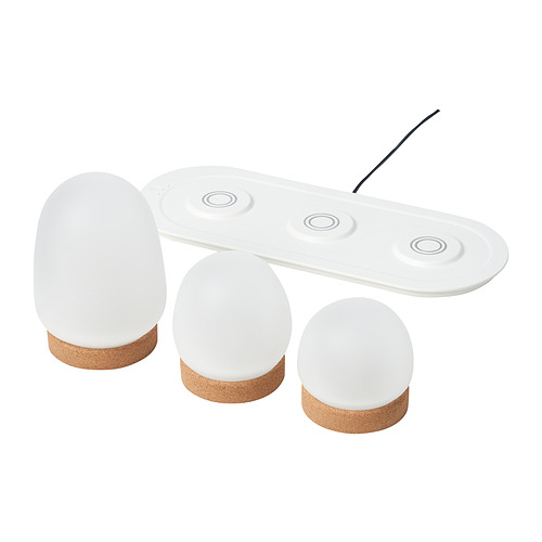 PRAKTSPIREA lampu dekorasi LED, set isi 4