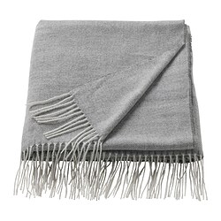 HOLMVI - Throw, grey, 120x160 cm
