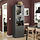 BESTÅ - storage combination w glass doors, dark grey Lappviken/Sindvik dark grey, 60x42x193 cm | IKEA Indonesia - PE914396_S1
