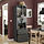 BESTÅ - storage combination w glass doors, dark grey Lappviken/Sindvik dark grey, 60x42x193 cm | IKEA Indonesia - PE914395_S1