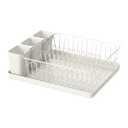 VARIERA - Pengering piring, putih, 42x30 cm