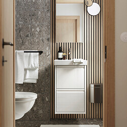 LETTAN - Kabinet cermin dengan pintu, efek cermin/cermin kaca, 40x15x95 cm