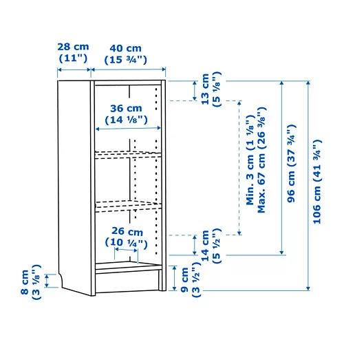 BILLY Measurement Illustration