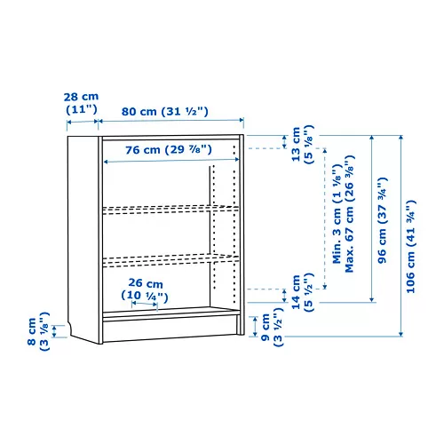 BILLY Measurement Illustration