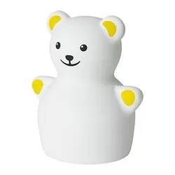 TÖVÄDER - LED night light, bear battery-operated