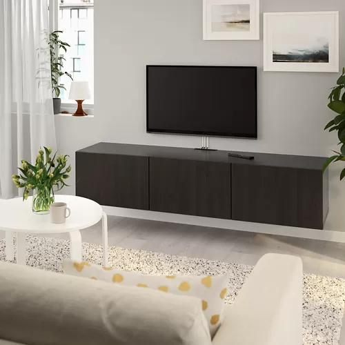 BESTÅ meja TV dengan pintu