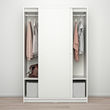 KLEPPSTAD - Wardrobe with sliding doors, white, 117x176 cm