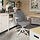 HATTEFJÄLL - kursi kantor dgn sndrn tangan, Gunnared abu-abu medium/putih | IKEA Indonesia - PE874809_S1