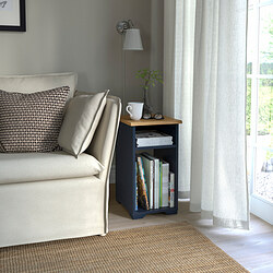 SKRUVBY - Side table, black-blue, 40x32 cm