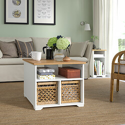 SKRUVBY - Coffee table, white, 60x60 cm