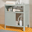 IVÖSJÖN - Wash-basin base cabinet, with sliding doors/green, 50x33x57 cm
