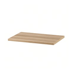 KOMPLEMENT - Rak, efek kayu oak diwarnai putih, 50x35 cm