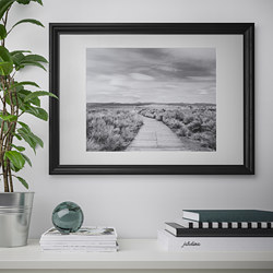 EDSBRUK - Bingkai, diwarnai hitam, 50x70 cm