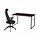 HUVUDSPELARE/MATCHSPEL - gaming desk and chair, black | IKEA Indonesia - PE874890_S1