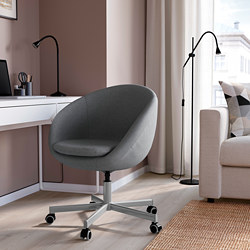 SKRUVSTA - Swivel chair, Vissle grey
