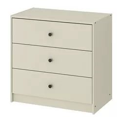 GURSKEN - Lemari 3 laci, krem muda, 69x67 cm