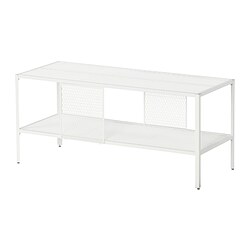 BAGGEBO - TV bench, metal/white, 90x35x40 cm