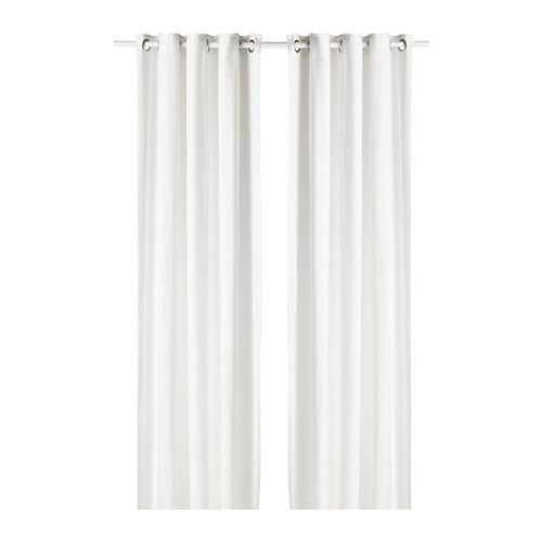 white curtains