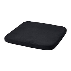 STAGGSTARR - Chair pad, black, 36x36x2.5 cm