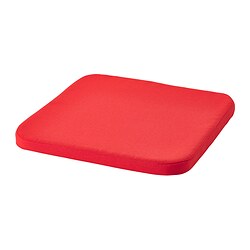 STAGGSTARR - Chair pad, red, 36x36x2.5 cm