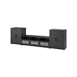 BRIMNES - TV storage combination, black, 336x41x95 cm