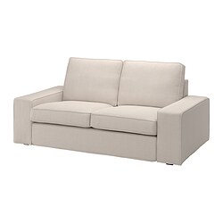 KIVIK - Sarung sofa dua dudukan, Tresund krem muda