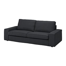 KIVIK - Sarung sofa tiga dudukan, Tresund antrasit