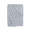 SOLFIBBLA - Fitted sheet, white blue/stripe, 90x200 cm