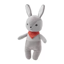 GULLIGAST - Soft toy berdecit, abu-abu/merah