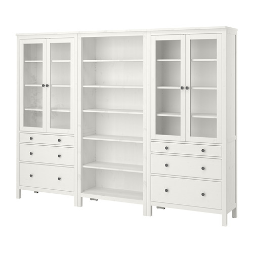 HEMNES storage combination w doors/drawers, white stain, 270x198 cm | IKEA Indonesia