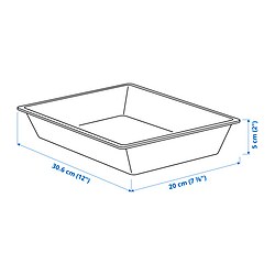UPPDATERA - Baki perkakas dapur, putih, 20x31 cm