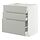 METOD/MAXIMERA - base cab f hob/3 fronts/3 drawers, white/Havstorp light grey, 80x60x80 cm | IKEA Indonesia - PE943551_S1
