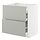 METOD/MAXIMERA - kbnt dsr u kompor/2 bgn dpn/3 laci, putih/Havstorp abu-abu muda, 80x60x80 cm | IKEA Indonesia - PE943552_S1