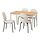 DANDERYD/EBBALYCKE - meja dan 4 kursi, veneer kayu oak putih/Idekulla krem, 130 cm | IKEA Indonesia - PE943568_S1