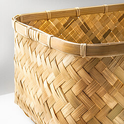 MJÖLKKANNA - Basket, bamboo, 25x35x18 cm