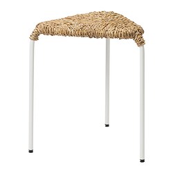 JUTEBODA - Stool, natural/white