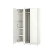 FARDAL/PAX - Wardrobe combination, white/high-gloss white, 150x60x236 cm
