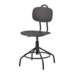 KULLABERG - Swivel chair, black